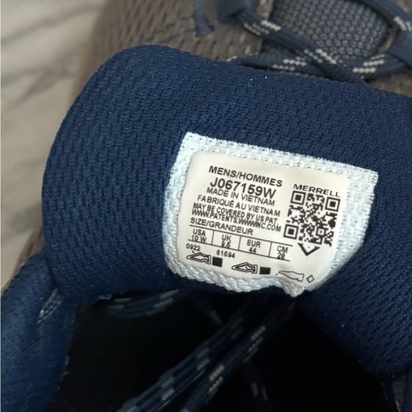 Merrell Fly Strike Trail Running Shoes Men’s Size 10W Charcoal Blue J067159W - Picture 10 of 10